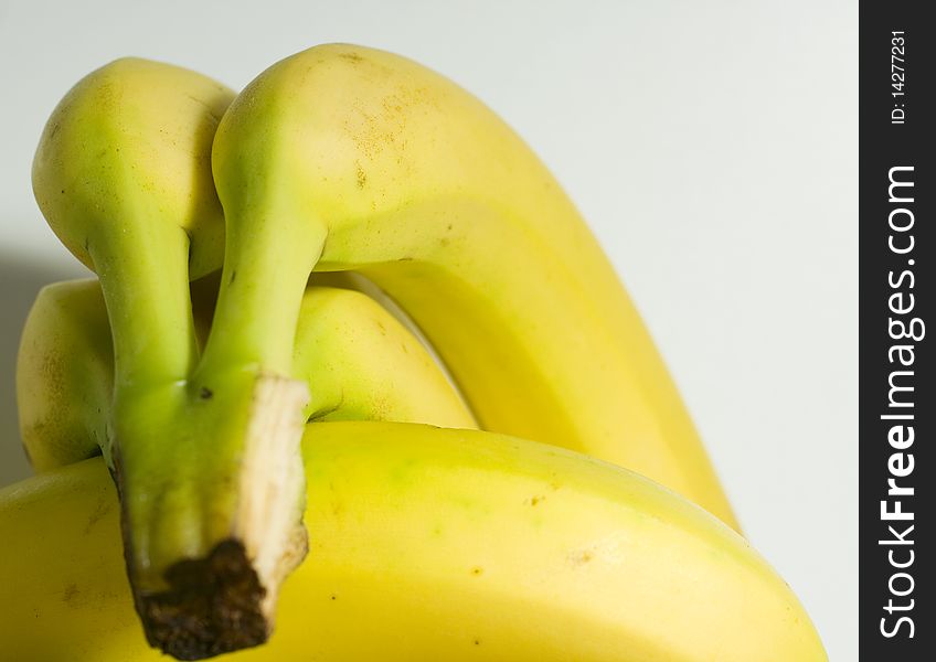 Bananas on a gray background