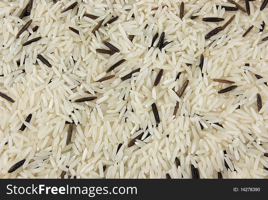 Close-up of mixed Basmati rice. Close-up of mixed Basmati rice