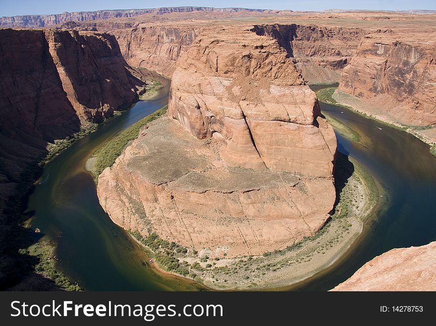 Horseshoe bend in Arizona, meander of the Colorado River located near the town of Page, Arizona.