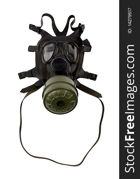 Picture of a gas mask on a white background