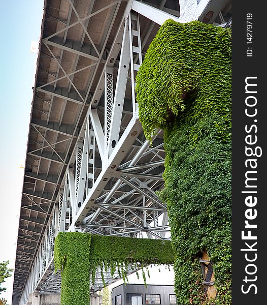 Closeup bridge shoot from bottom.