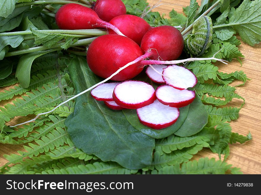 Garden radish-effective vitamin root apply in food