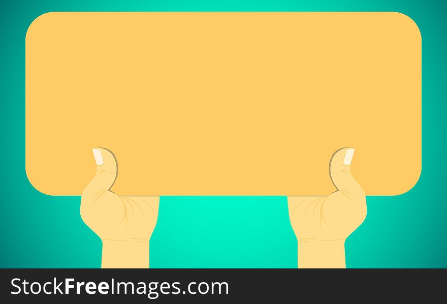 Left Right Hand Show Up The Sign For Business Marketing Concept. Vector Illustration Eps10