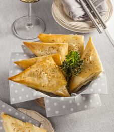 Puff Pastry With Cheese Stock Image