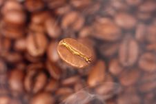 Coffee Bean In Smoke Royalty Free Stock Image Coffee Bean In Smoke Royalty Free Stock Image