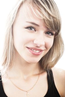 Close-up Young Blond Woman Stock Image Close-up Young Blond Woman Stock Image