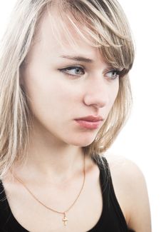 Close-up Young Blond Woman Royalty Free Stock Image Close-up Young Blond Woman Royalty Free Stock Image