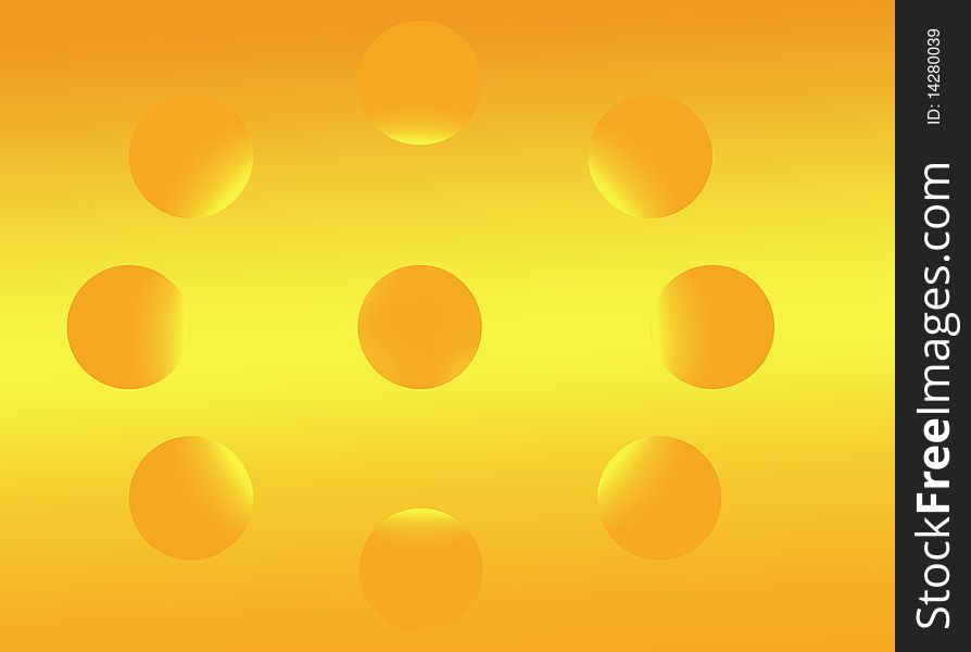 Illustration of some suns on a degraded hot orange background. Illustration of some suns on a degraded hot orange background