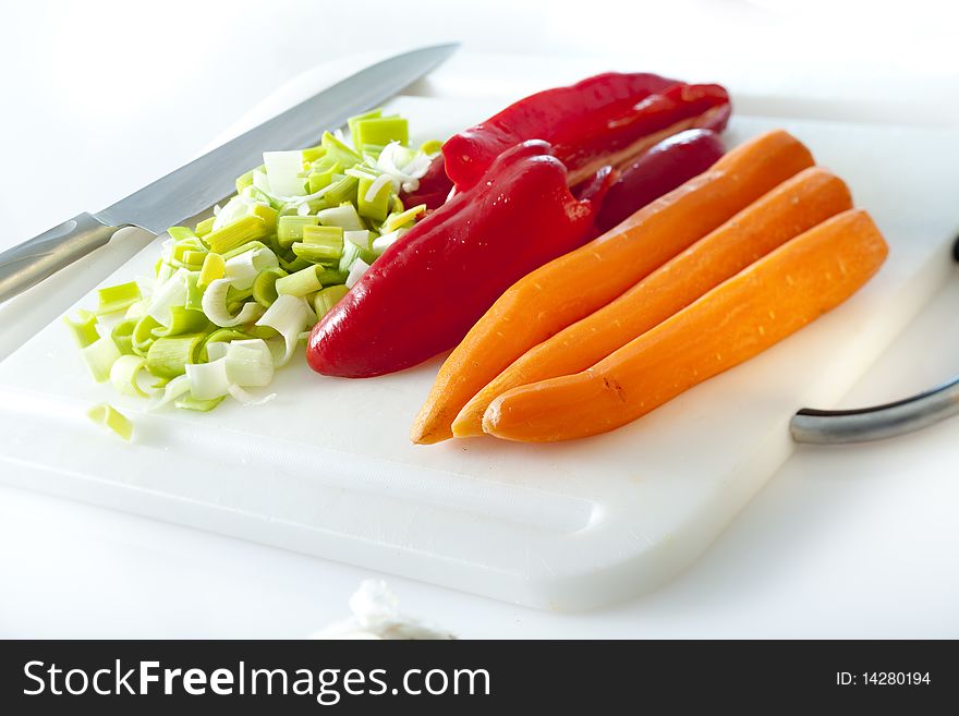 Studioshot of prepared healthy vegetables. Studioshot of prepared healthy vegetables