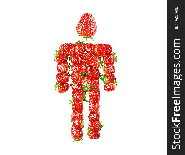 A strawberry male WC icon isolated on white background