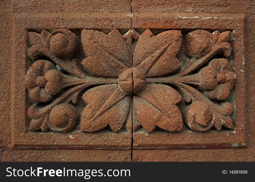 Ornate Brick Wall Detail