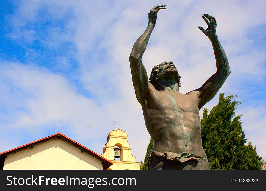 San Juan Bautista Mission Statue