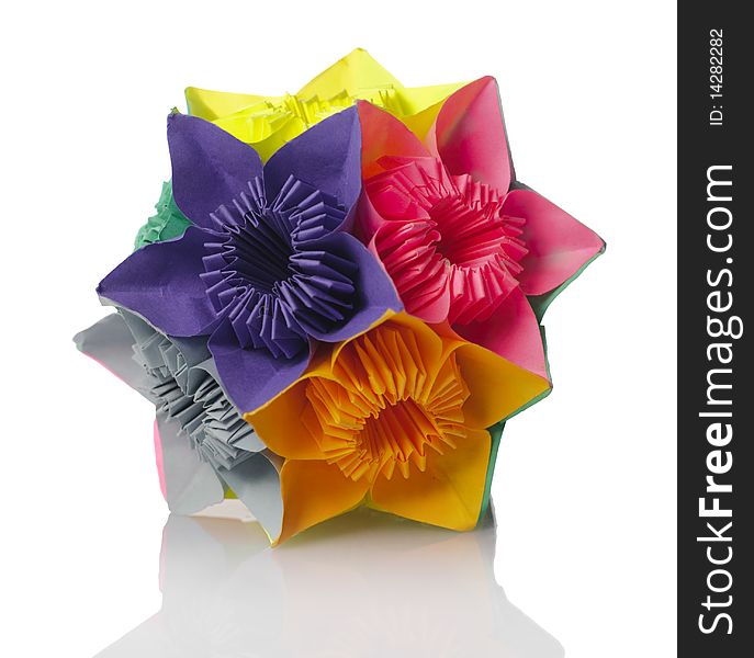 Origami kusudama flower