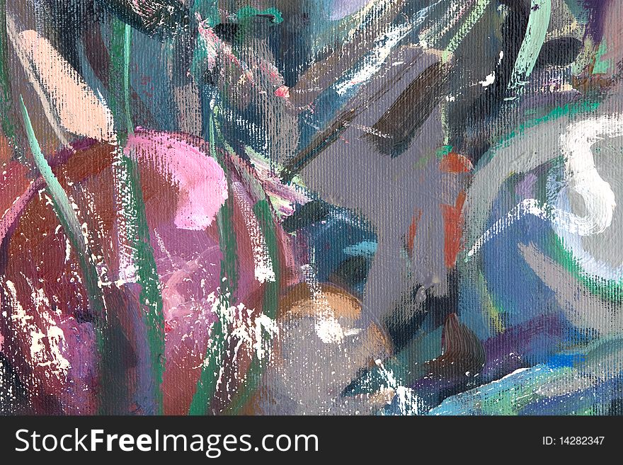 Abstract fragment of painting, can be used as background