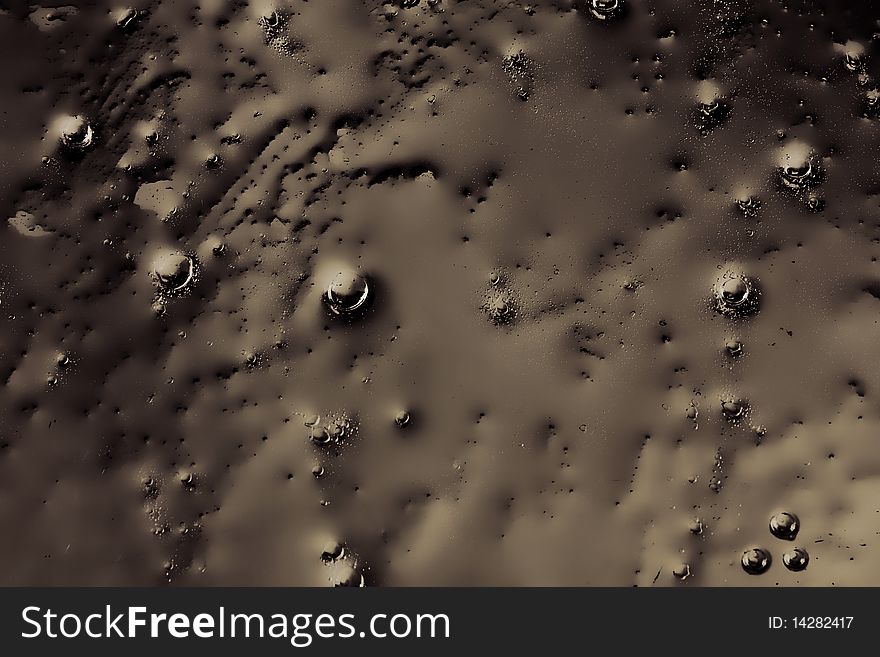 Mystic abstract dark background with water drops