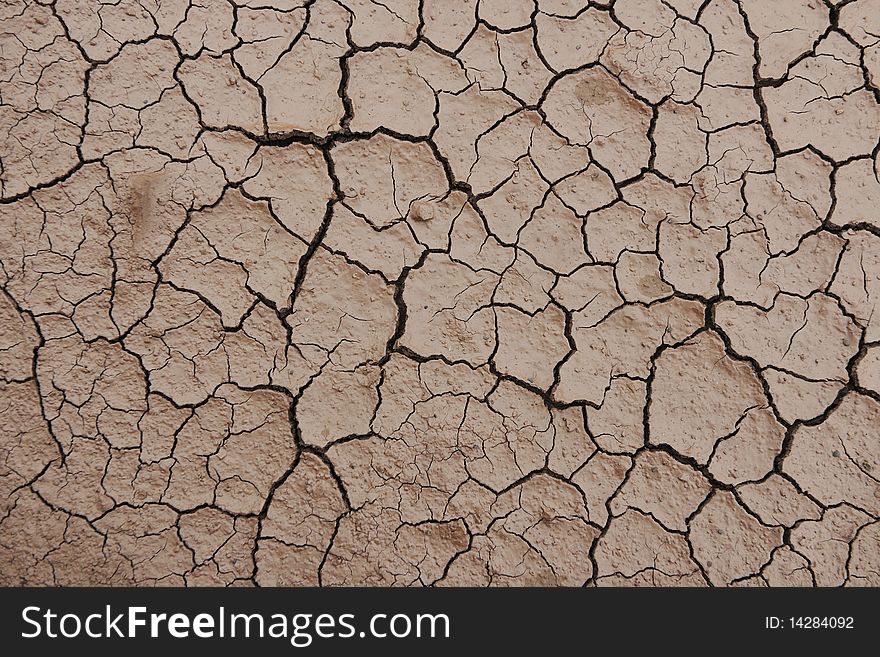 A dry cracked desert background texture