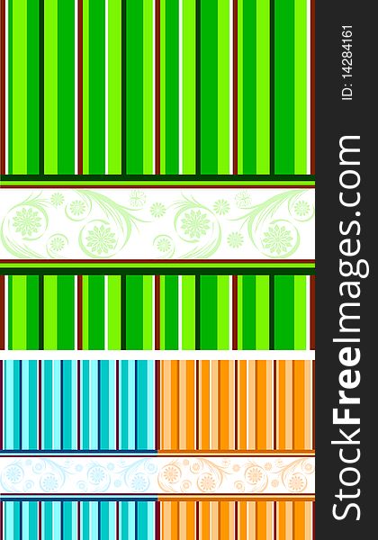 Vector illustration of a set of striped backgrounds.