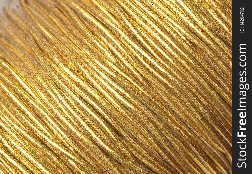 Golden string close up detail. Golden string close up detail