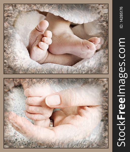 Baby feet and hand