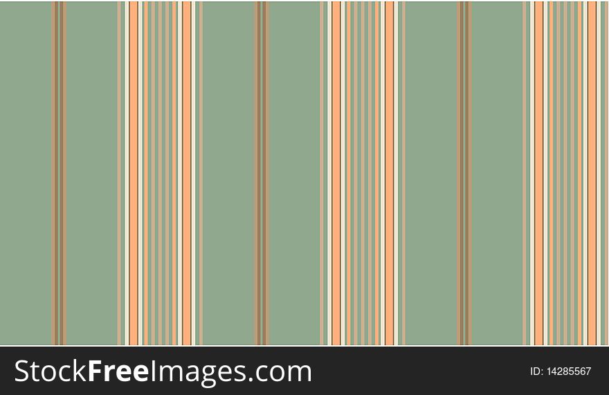 Vector eps8. Green and tan striped continuous seamless fabric or wallpaper background. Vector eps8. Green and tan striped continuous seamless fabric or wallpaper background.