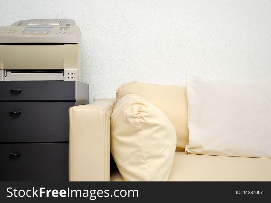 Modern Sofa With Fax Machine