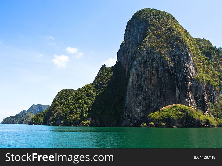 Beautiful view from a boat in thailand. Beautiful view from a boat in thailand.