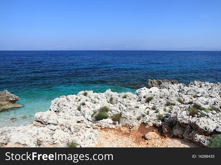 Rock And Sea Zingaro Sicily Italy