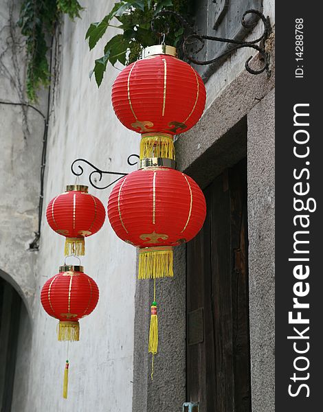 Red Chinese lantern means Celebration