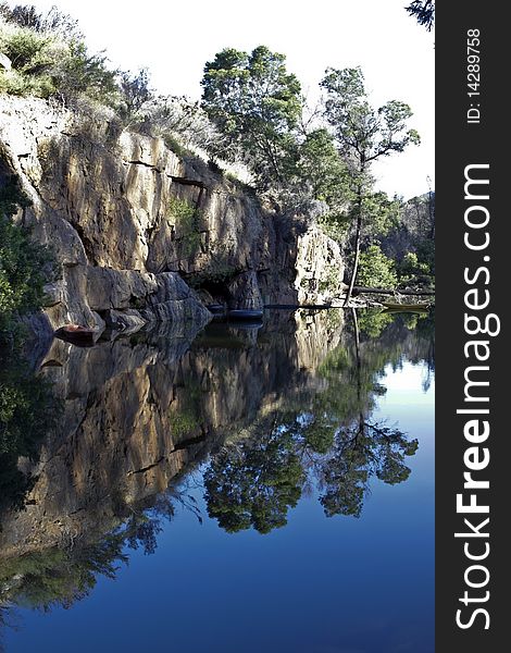 Rock pool at Jamaka Campsite in the Cederberg Mountains of the Western Cape of South Africa. Rock pool at Jamaka Campsite in the Cederberg Mountains of the Western Cape of South Africa.