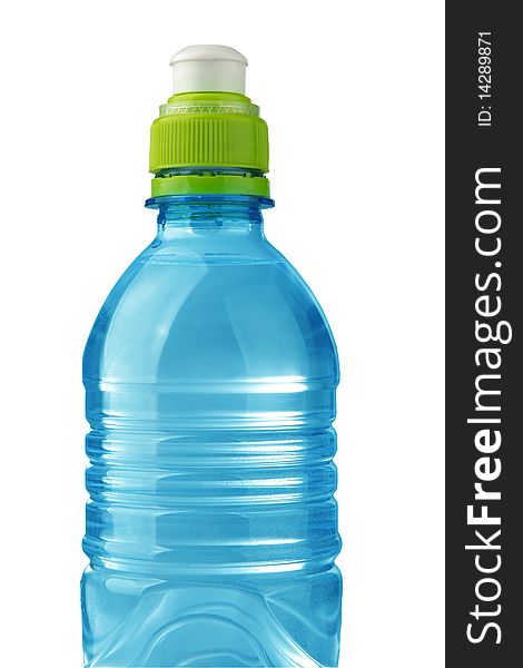 Plastic  bottle water, closeup isolated background