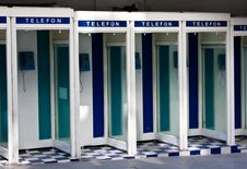 Empty Phone Booths Stock Photos