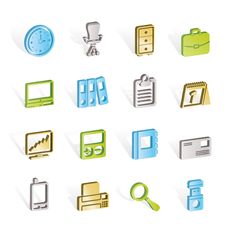Business And Office Icons Royalty Free Stock Image Business And Office Icons Royalty Free Stock Image