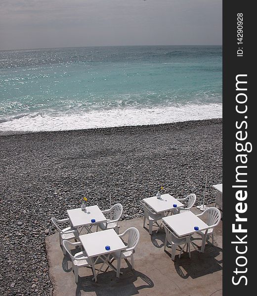 The chic resort of Nice on the French Cote d'Azur. The chic resort of Nice on the French Cote d'Azur