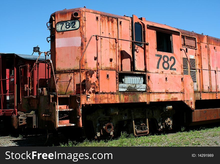 A Old train locomotive image