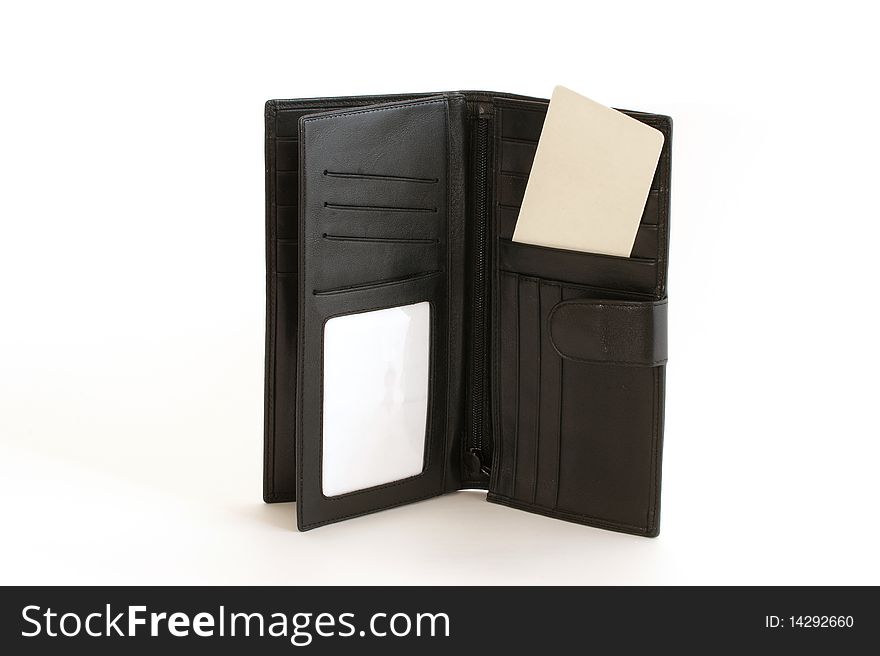 Wallet With Bank Credit Cards On A White Backgroun