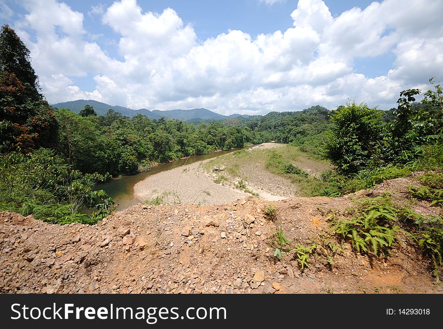 Taken during entering local forest at sungai lembing, pahang, malaysia. there is river down hill with wonderfull formation of clouds at that day. Taken during entering local forest at sungai lembing, pahang, malaysia. there is river down hill with wonderfull formation of clouds at that day.