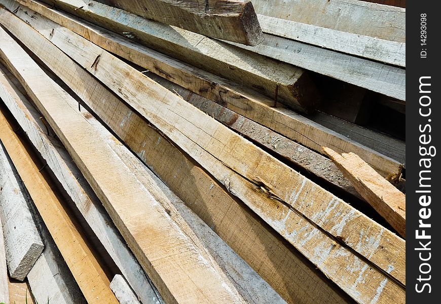 Wood are material waiting for build