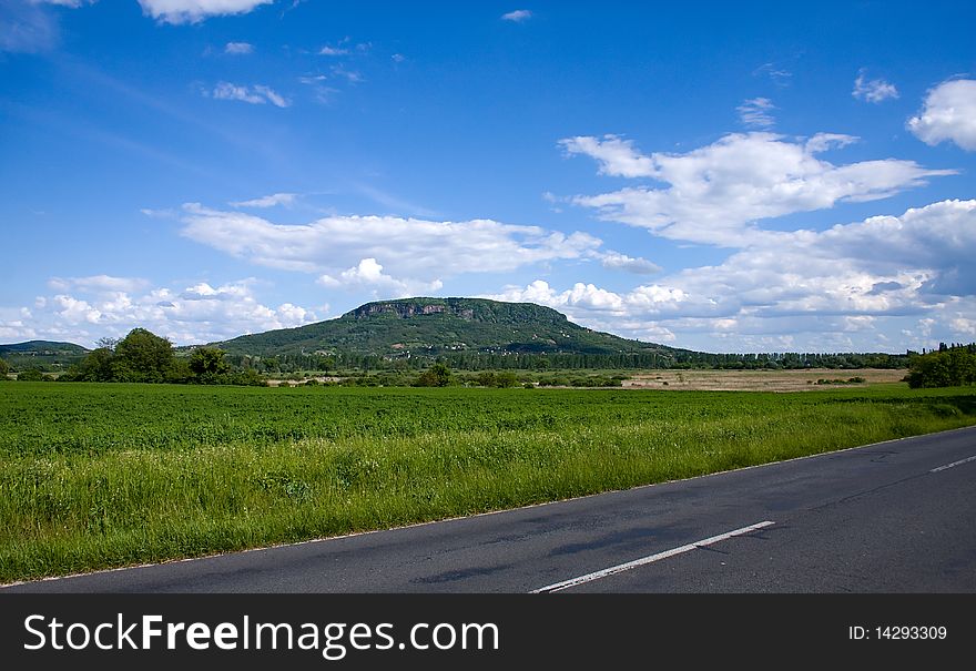 Beautiful landscape of Hungary is an old volcano. Beautiful landscape of Hungary is an old volcano