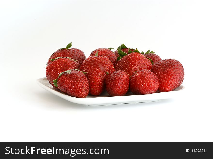 Natural red strawberries