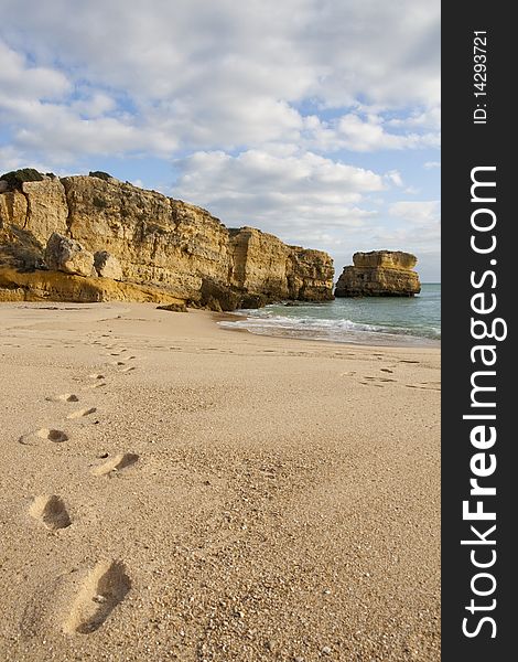 Wide view of the S.Rafael beach near Albufeira, on the Algarve. Wide view of the S.Rafael beach near Albufeira, on the Algarve.