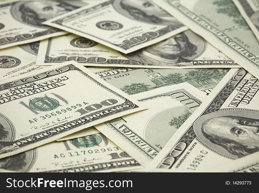 Heap of dollars, money background. Heap of dollars, money background