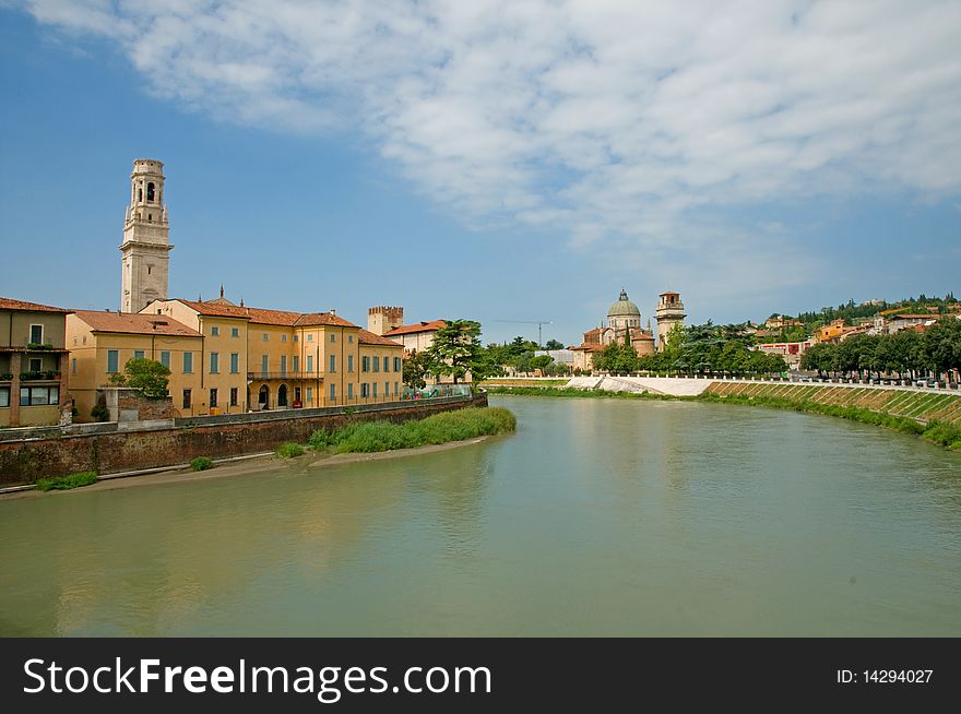 Verona River And Landscape