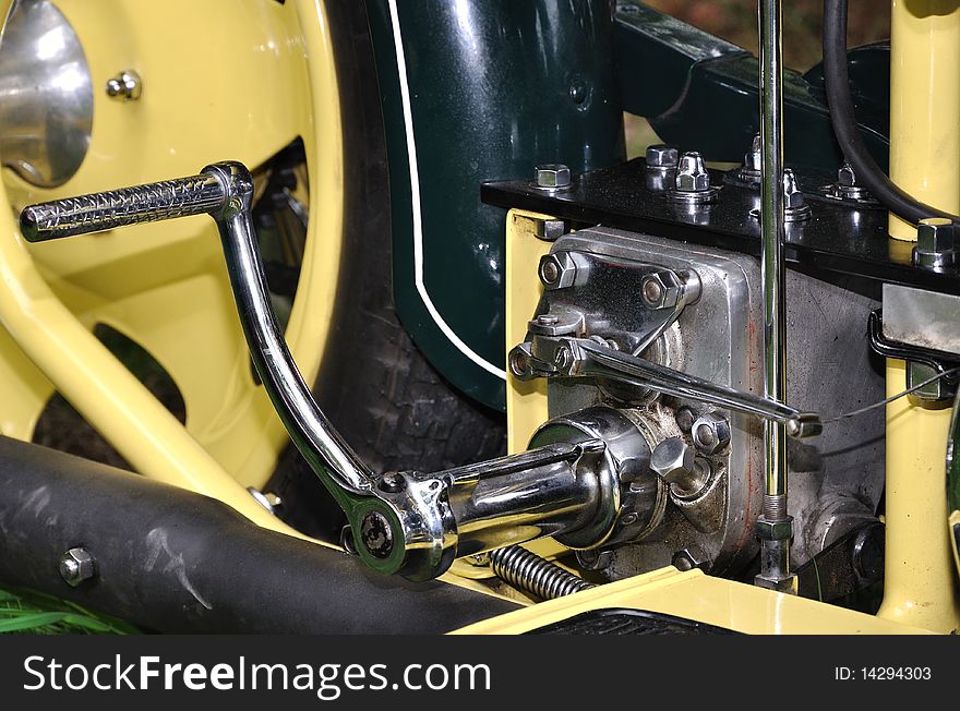 Closeup of old motor bike. Closeup of old motor bike