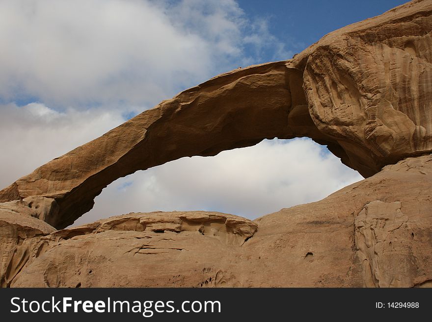 Asia,Jordan, Wadi Rum desert, rocks work from the wind