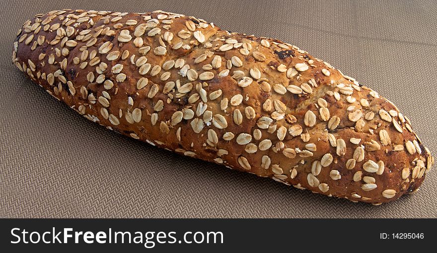 Roll of Museli Bread with raisins and grains. Roll of Museli Bread with raisins and grains