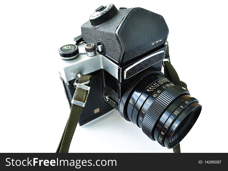 Image of an old film camera TTL for professional photography. Image of an old film camera TTL for professional photography