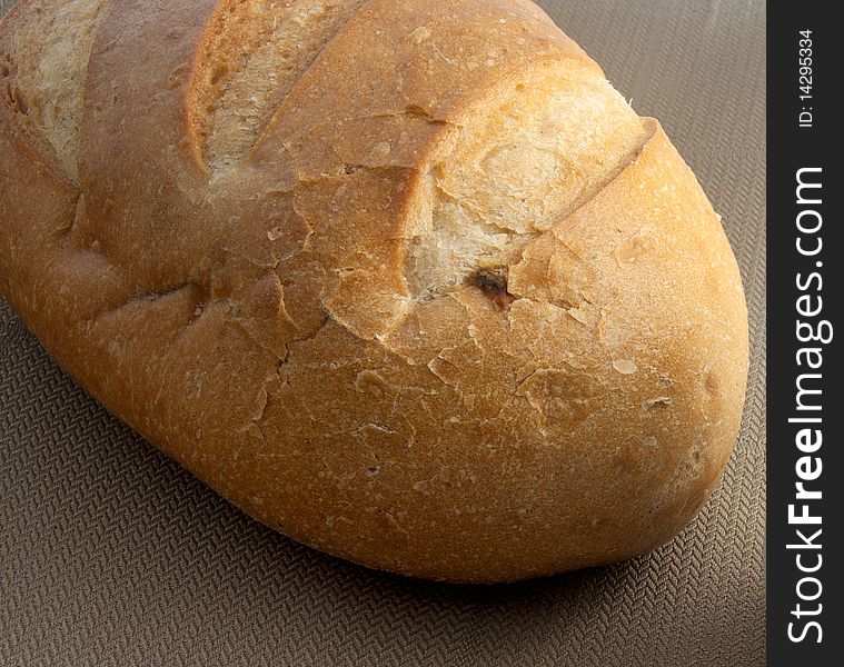 Close up of a big roll of breakfast bread. Close up of a big roll of breakfast bread