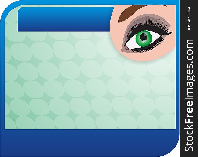 Ad layout blue background perfect for eye clinics advertiment