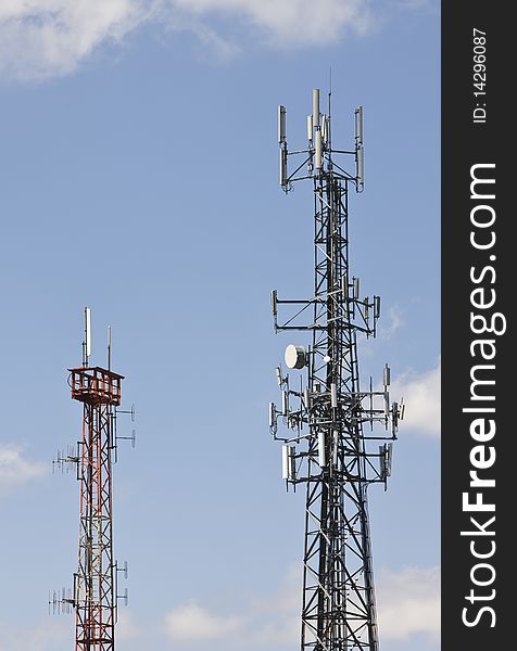 Cel phone  and communication antennas. Cel phone  and communication antennas