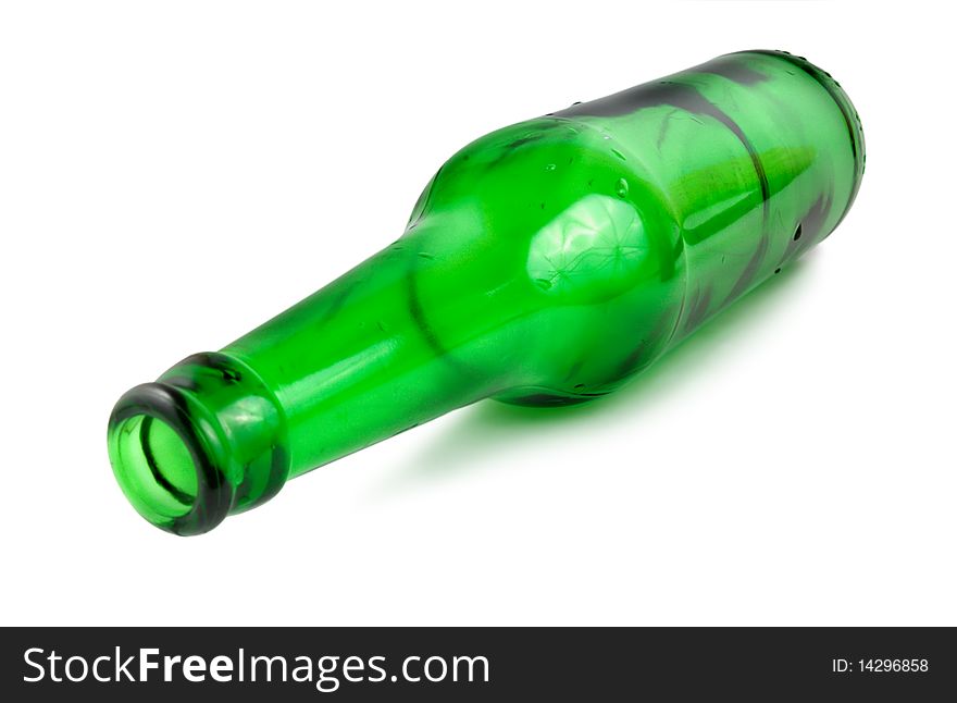 Green Beer Bottle Isolated